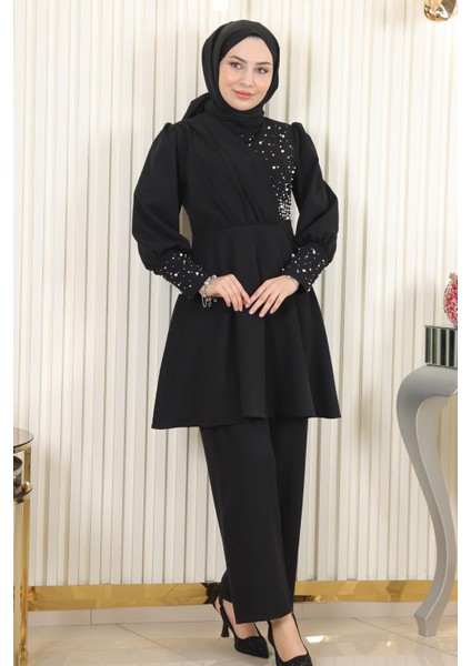 Incili Ikili Takım Siyah 17801 modelleri