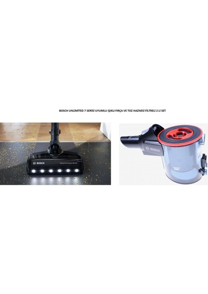 Unlimited 7 Serisi Işıklı Fırça ve Toz Haznesi 2 Li Set