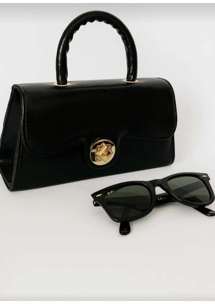 Kadın Siyah El ve Omuz Çantası Siyah