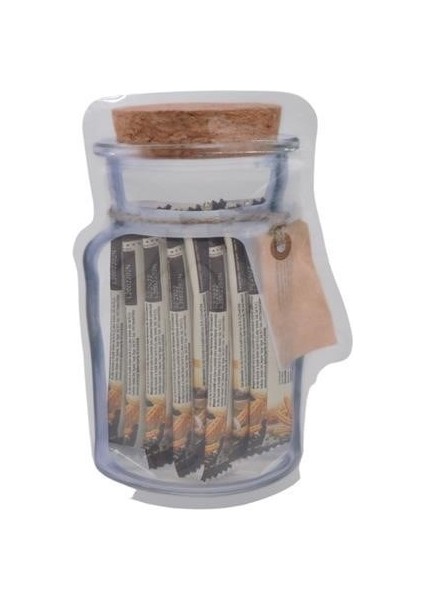 Sıladanal® Kavanoz Görünümlü Kilitli Poşet Çıtçıtlı ve Pratik Torba 4 Adet modelleri