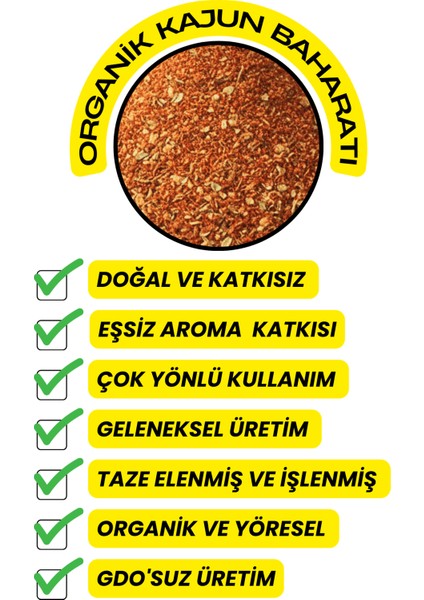 Kajun Baharatı - ( Katkısız , Elenmiş,organik ) 100GR fırsatları