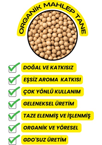 Mahlep Tane ( Doğal Kurutulmuş, Elenmiş, Katkısız ) 50GR fırsatları