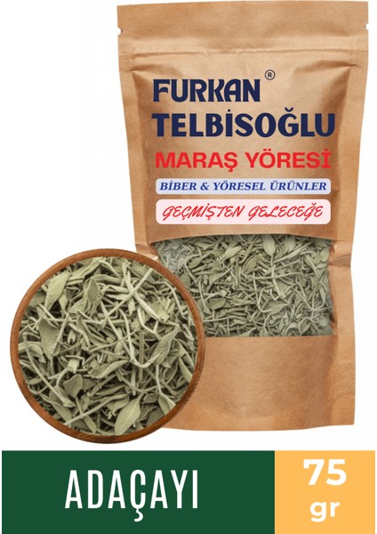 Adaçayı Dökme ( Yeni Mahsül, Doğal Kurutulmuş, Elenmiş ) 75GR