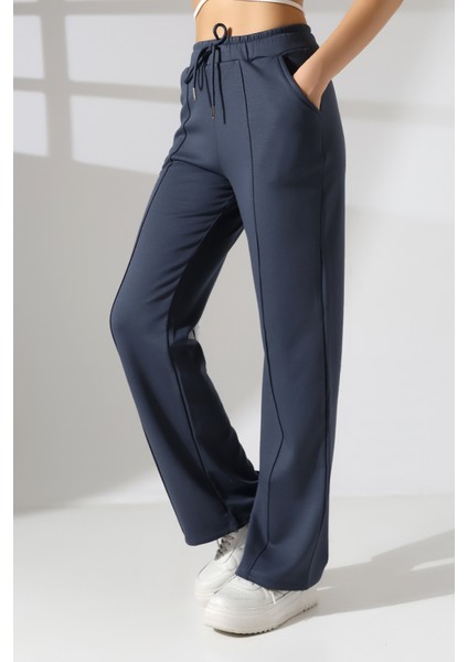 Içi Şardonlu Çimalı Eşofman Altı