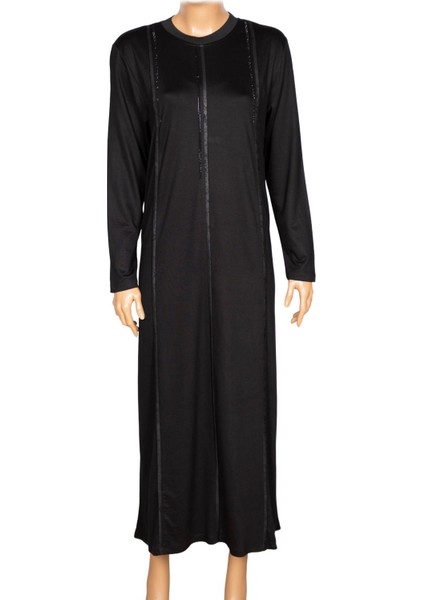 Elele Kadın Livia Büyük Beden Nervürlü Boydan Siyah Elbise modelleri