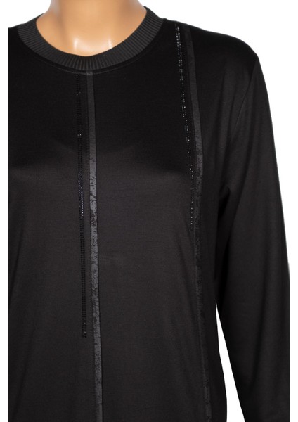 Elele Kadın Livia Büyük Beden Nervürlü Boydan Siyah Elbise indirimleri