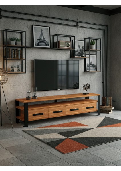 Sea Doğal Ahşap Çekmeceli Tv Ünitesi - 220CM fiyatları