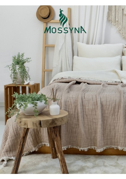 Moss Müslin Yorgan %100 Pamuk 6 Kat 2500 gr - 245 x 265 cm - 170 x 240 cm fırsatları