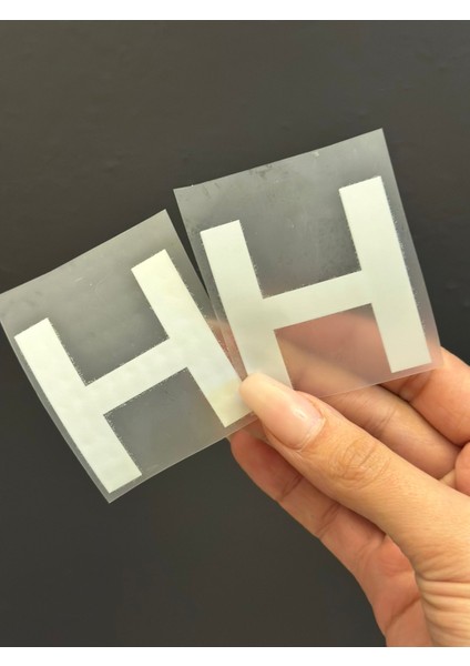 2 Li Ütü Ile Yapışan H Harfi Arma Transfer Baskı 5x5 cm modelleri