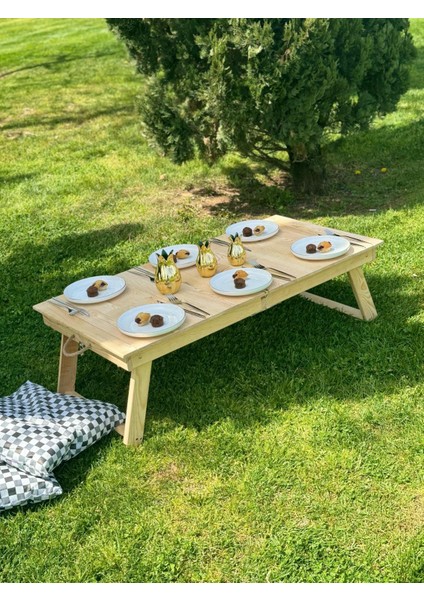 Kamp Balkon ve Yemek Masası Özel Tasarım Masa, 2 Kademe Ayaklı, KATLANABILIR,55X110 cm Ham indirimleri