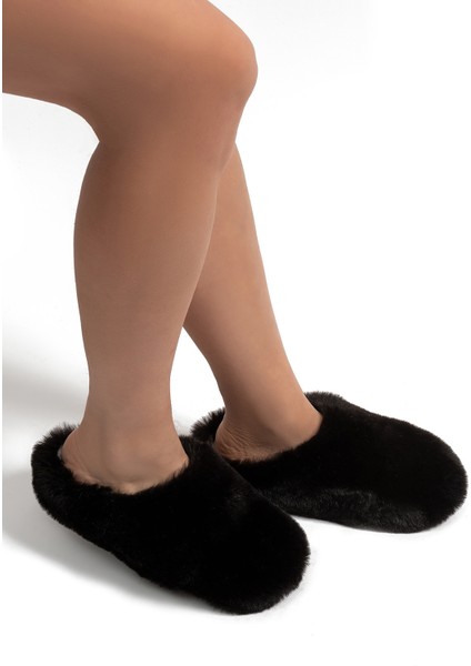 Stone Kadın Peluş Ev Terliği Siyah 37/41