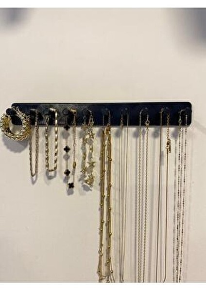 Siyah 10 Bölmeli Takı Askısı - Özel Tasarım - Portatif Ürün