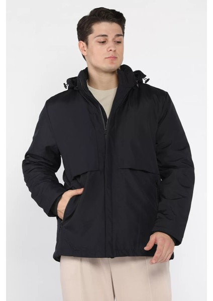 Kapüşonlu Fermuarlı Erkek Mont P-00018589 modelleri