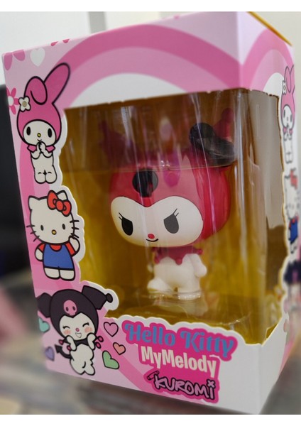 Kuromi Tekli Kutu Figür Kırmızı (10CM)