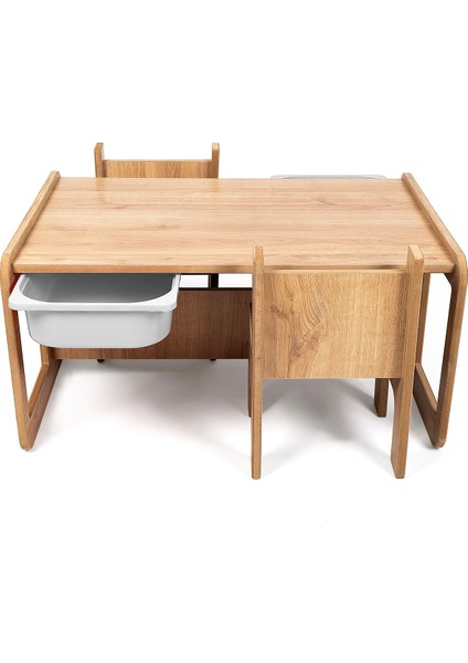 2 Kişilik Çekmeceli Oyun, Aktivite, Etkinlik Masası, Ceviz-Beyaz, 18MM Mdf modelleri