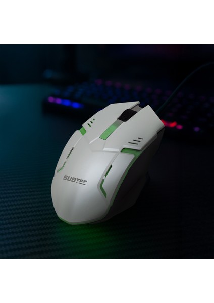 GM-105P LED Işıklı Oyuncu Beyaz MOUSE - STM001 fırsatları