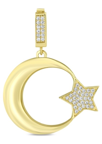 Altın Ay Yıldız Kolye Ucu - 14K fiyatları