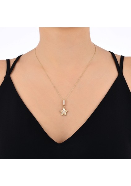 Altın Yıldız Kolye Ucu - 14K modelleri