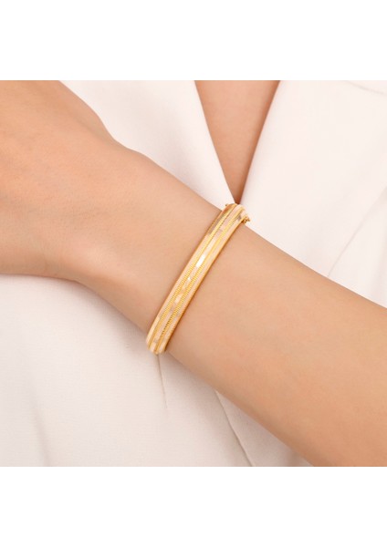 Altın Kelepçe Bilezik - 14K modelleri