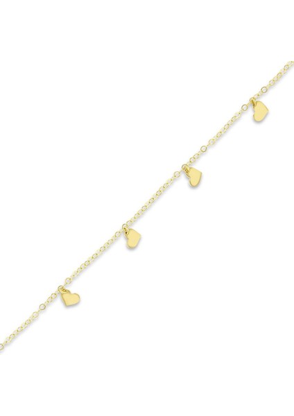 Altın Kalp Figürlü Halhal - 14K fiyatları