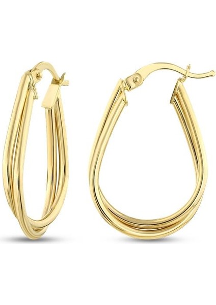 Altın Tasarım Küpe - 14K