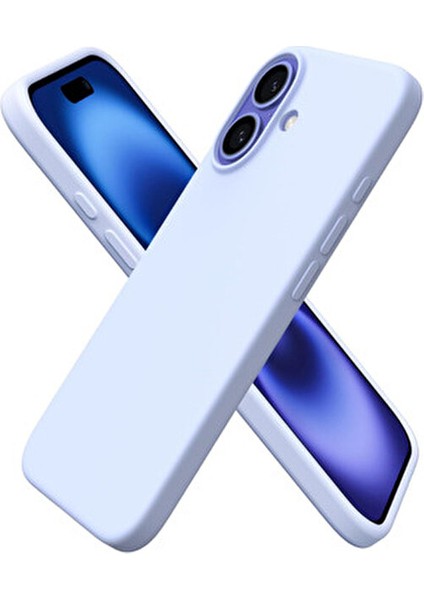Apple iPhone 17 Uyumlu – Bebe Mavi Lansman Liquid Silikon Kılıf, Darbeye Karşı Dayanıklı Kapak