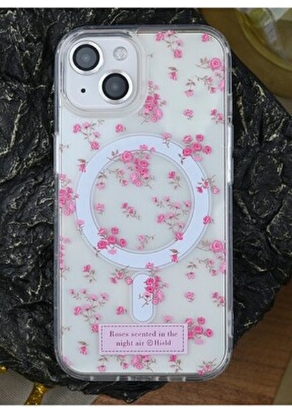 Iphone 15 - 14 -13 Uyumlu Çiçekli Gerçek Magsafe Özellikli Darbe Önleyici Koruyucu Kılıf modelleri