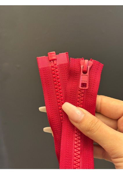 30X3 cm Kırmızı Dişli Fermuar modelleri
