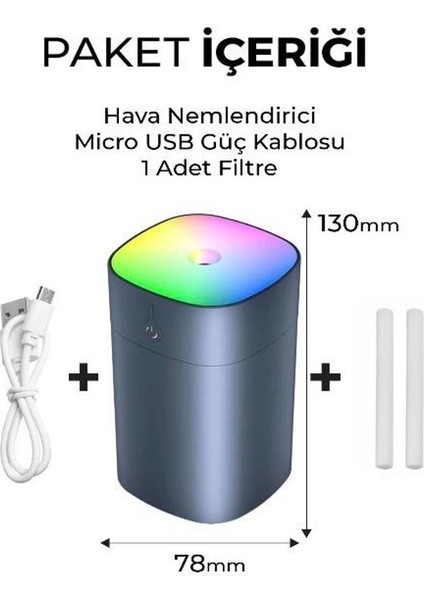 Humidifier 400 Mı Ulrasonik Hava Nemlendirici Buhar Makinesi ve Aroma Difüzörü