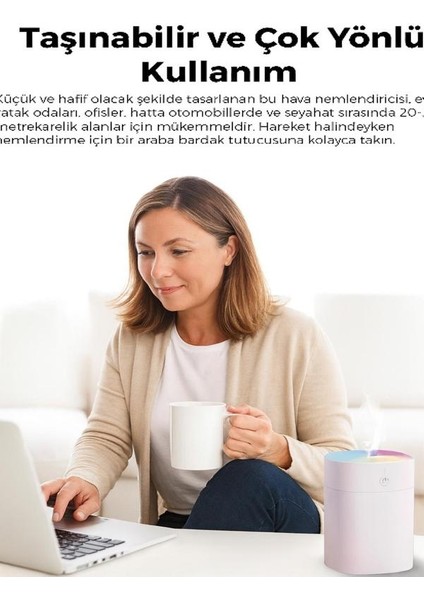 Humidifier 300 Mı Ulrasonik Hava Nemlendirici Buhar Makinesi ve Aroma Difüzörü