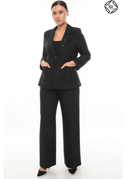 Kadın Rahat Kesim Astarlı Ceket Pantolon Takım Elbise fırsatları