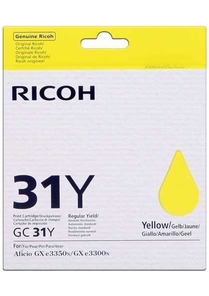 Aficio GC-31Y Sarı Orijinal Kartuş fiyatları