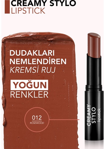 Creamy Stylo Yarı Parlak Bitişli Kremsi Ruj (012 Rosewood) 8682536013727 modelleri