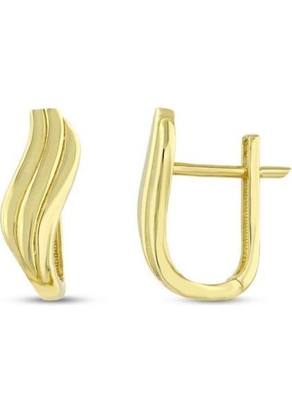 Altın Tasarım Küpe - 14K