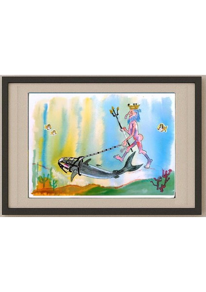 Unknown 29X21CM Orijinal Karikatür Tablo