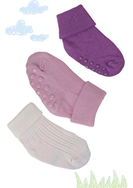 Kız Bebek Kaydırmaz Pamuklu Yumuşak Çorap – 12’li Paket modelleri