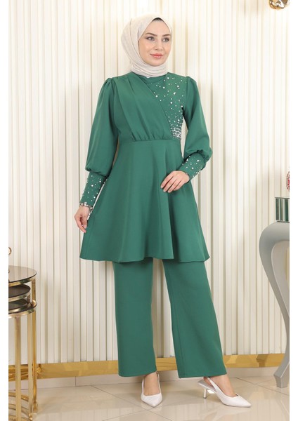 Incili Ikili Takım Zümrüt 17801