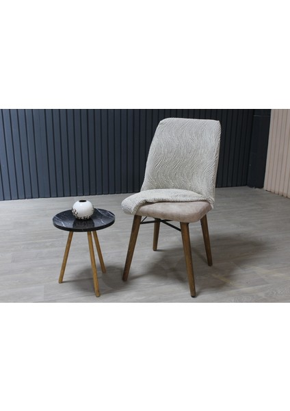 Oval Sandalye Kılıfı Jakar 6'lı Set Krem fiyatları