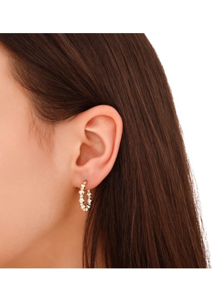 Dorika Toplu Altın Halka Küpe - 14K modelleri