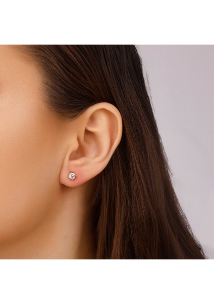 Altın Tektaş Küpe - 14K modelleri