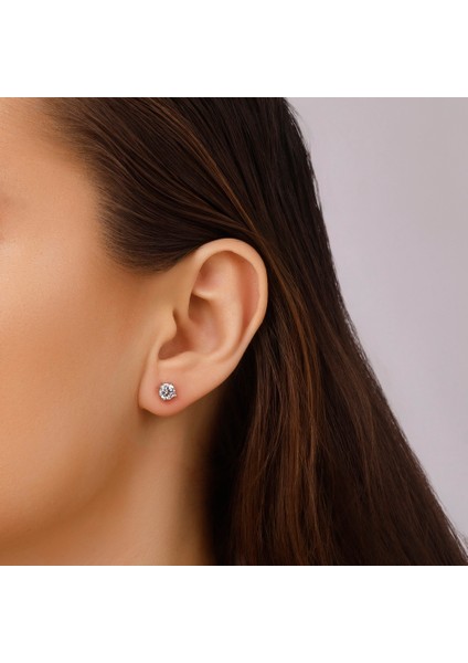 Altın Tektaş Küpe - 14K modelleri