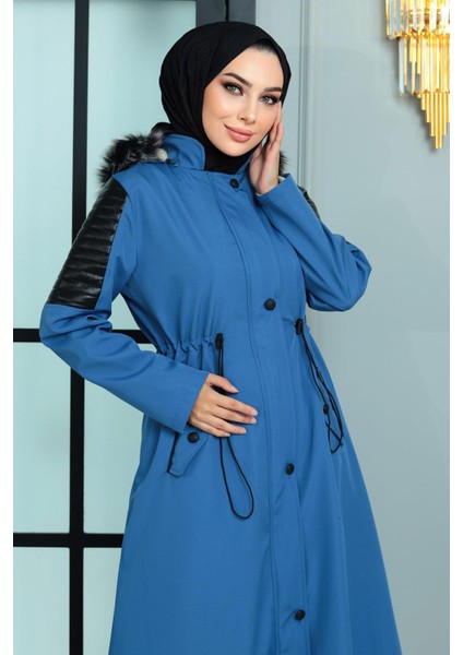 Garni Detaylı Mont Mavi 10386 fiyatları
