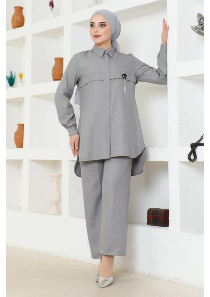 Arması Zincirli Takım Gri 19206 modelleri