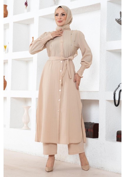 Inci Detaylı Takım Bej 19360