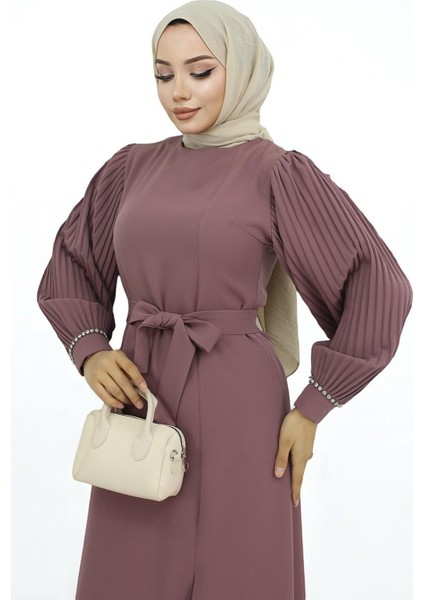 Piliseli Yırtmaçlı Takım Gül Kurusu MSW19239 fiyatları