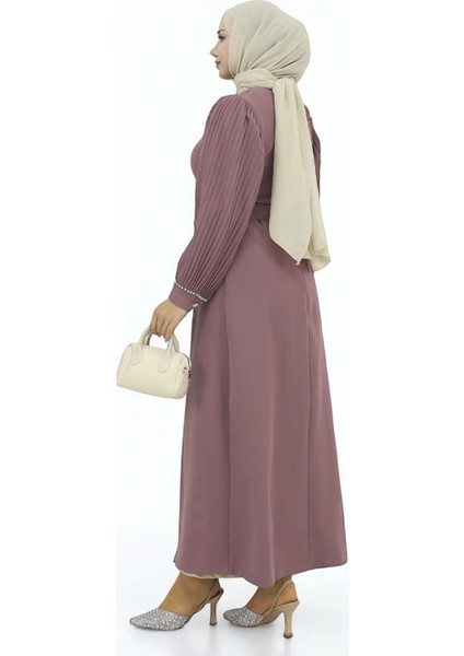 Piliseli Yırtmaçlı Takım Gül Kurusu MSW19239 fırsatları