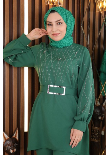 Incili Taş Detaylı Takım Zümrüt MSW19116 fiyatları