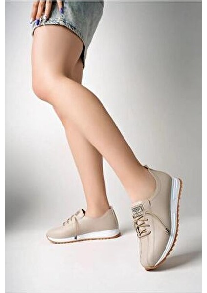 Kadın Ten Lastik Bağcıklı Ortopedik Taban Babet modelleri