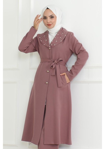 Inci Detaylı Takım Gül Kurusu MSW19216 fiyatları