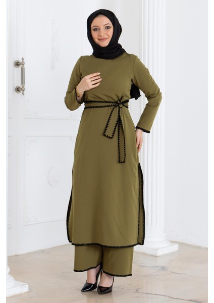 Çoban Dikişli Kemerli Takım Haki MSW19365